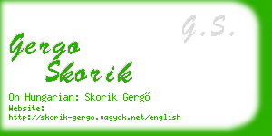 gergo skorik business card